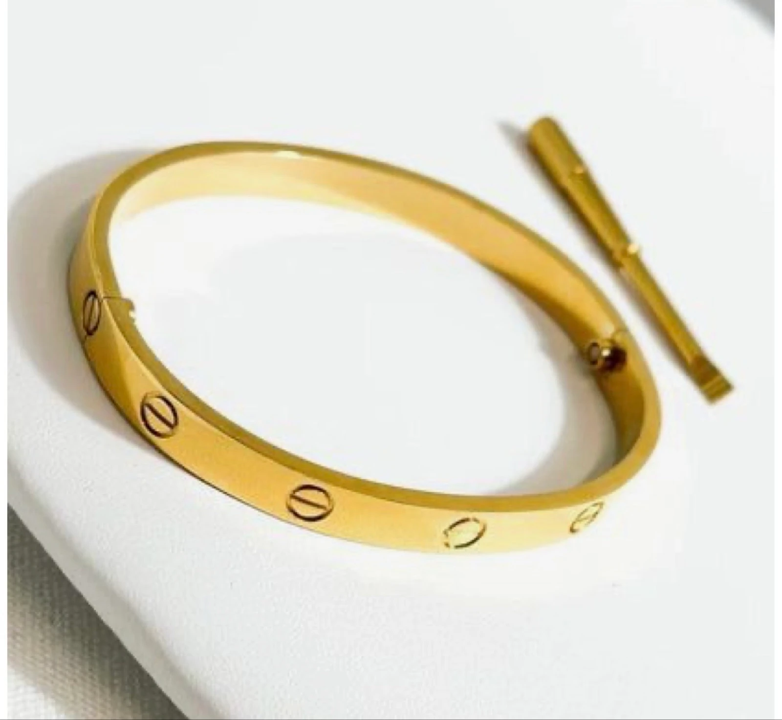 Pulsera acero dorada